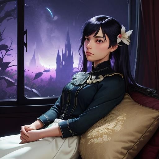 Tippi's Sorrow: A Dreamy Anime Scene