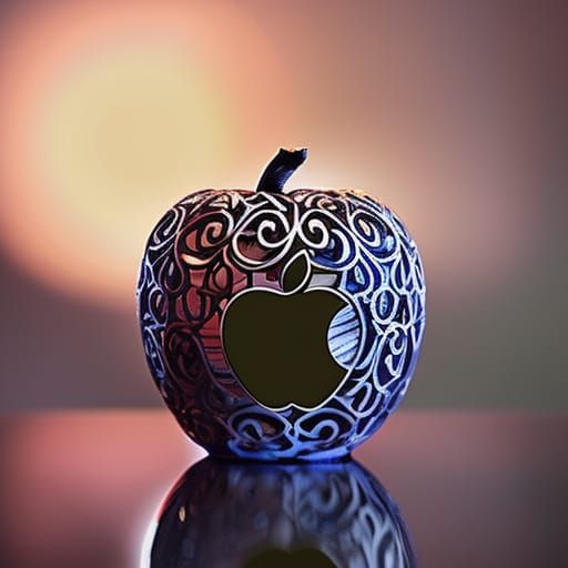 Filigree Apple Design in Silver and Gold