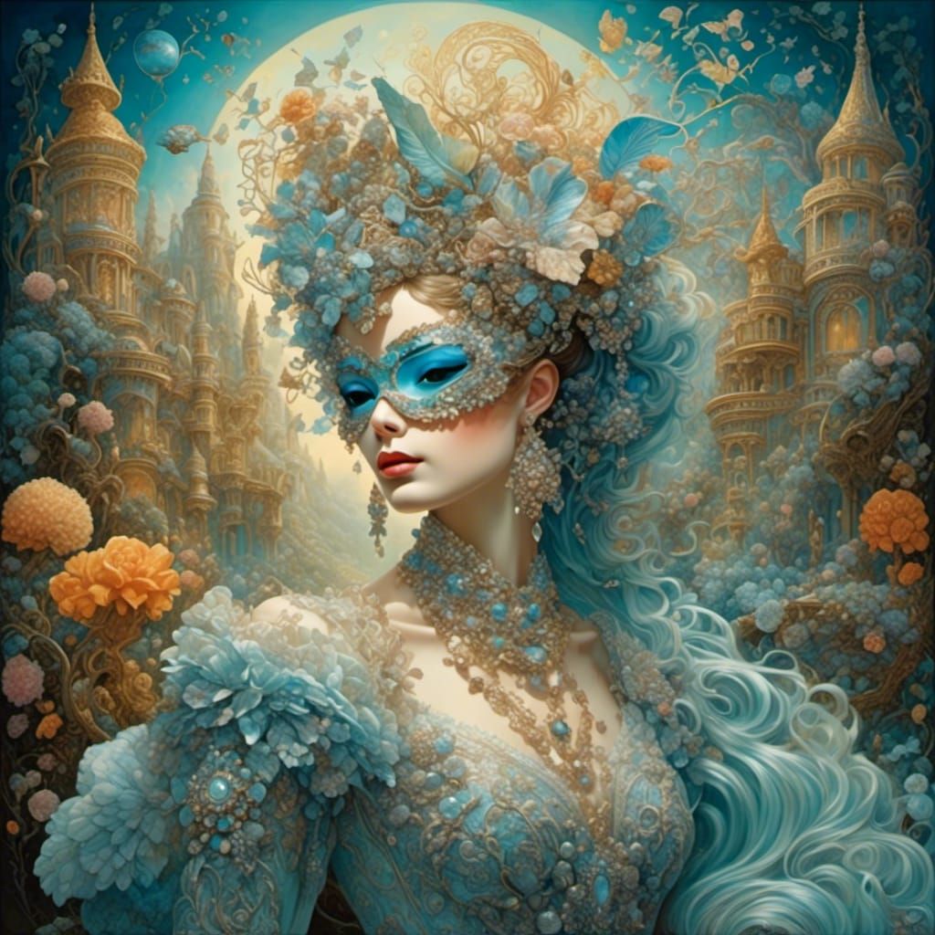 Juliet in Extravagant Costume at the Ball