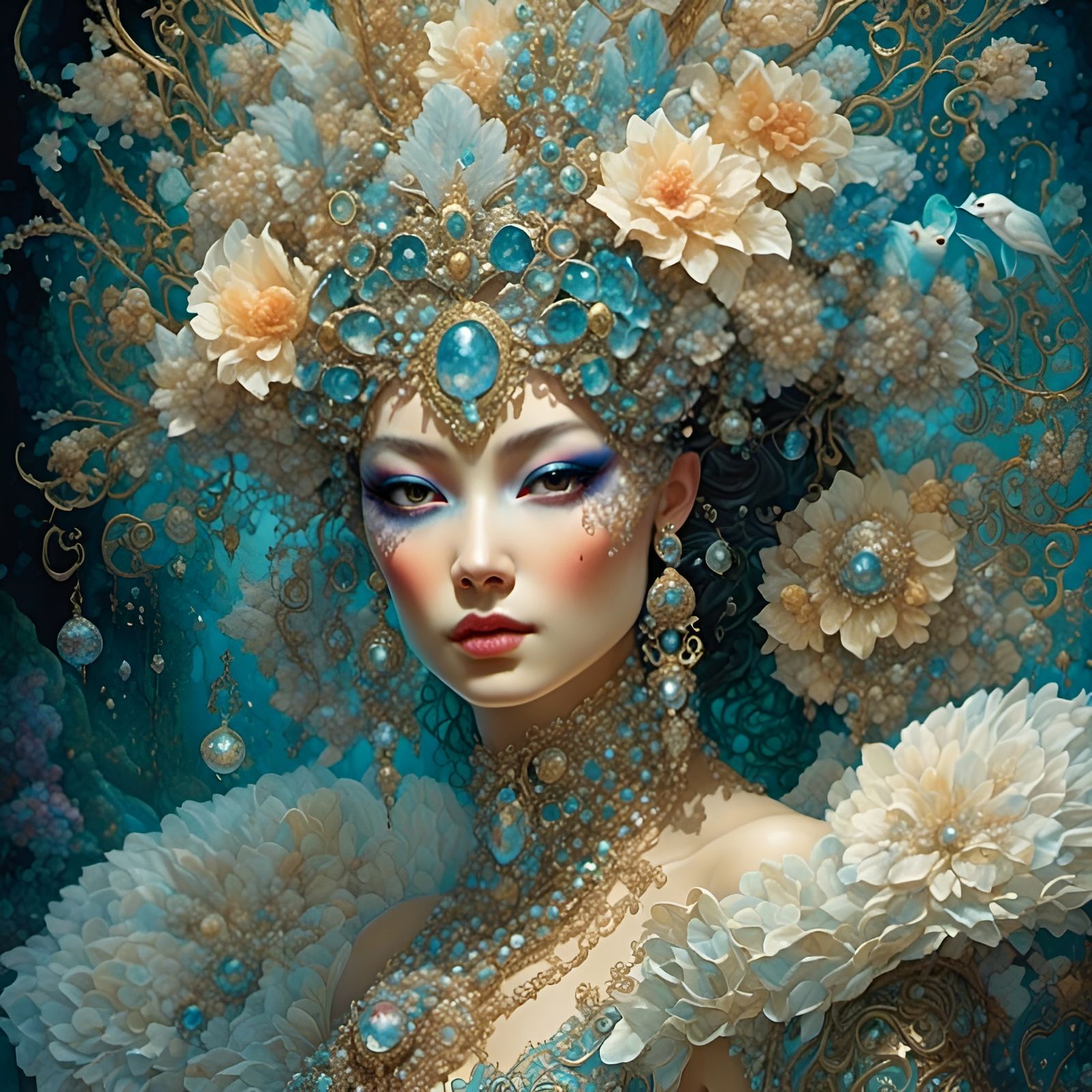 Juliet at the Ball in Ornate Costume