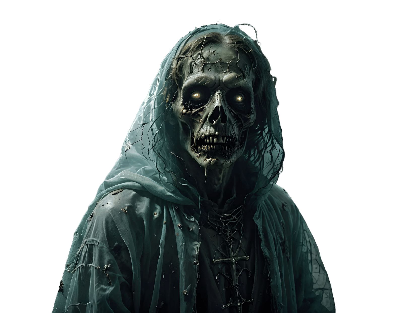 Ghostly Undead Creature Emerges from Shadows