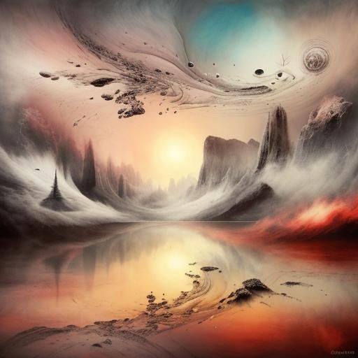 Abstract Black and White Surrealism