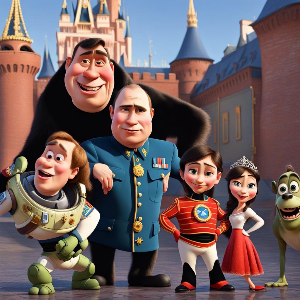 Disney Pixar Style Image of Vladimir Putin