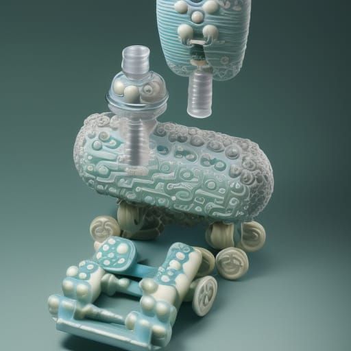 Porcelain and Chewing Gum Coders Operate Gum Machine