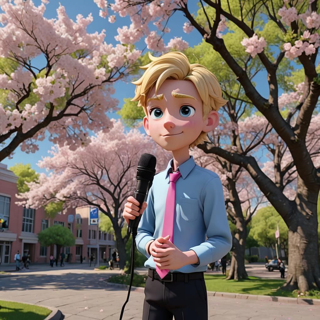 Senpai From Friday Night Funkin' in CGI Style