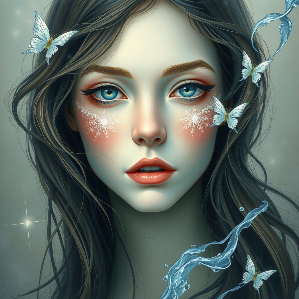 Ethereal Goddess with Elemental Whispers