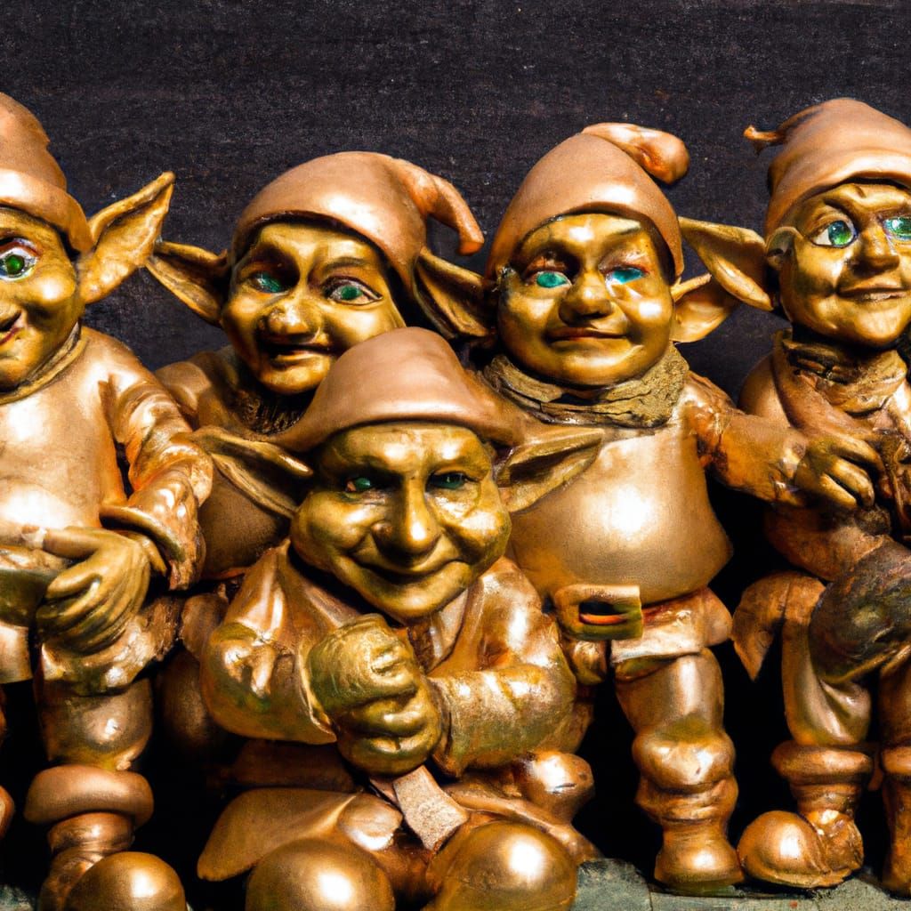 Golden Goblins Hoard Golden Treasures