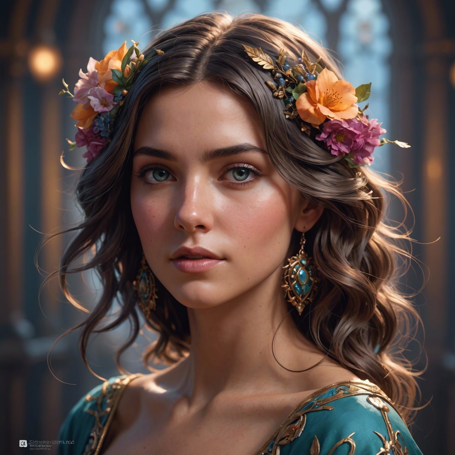 Hyperdetailed Romantic Portrait in Digital Art Style