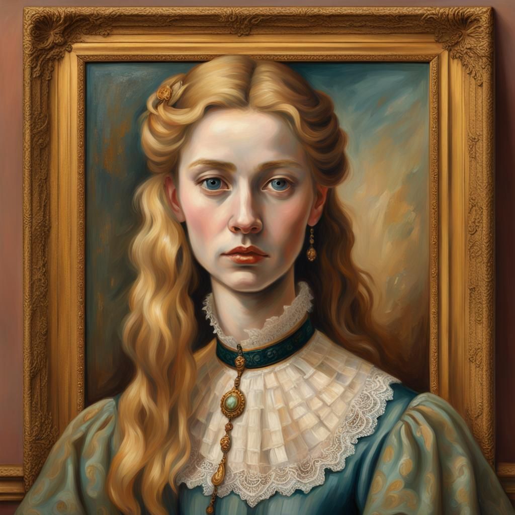 Victorian Woman Portrait in Old Master Style