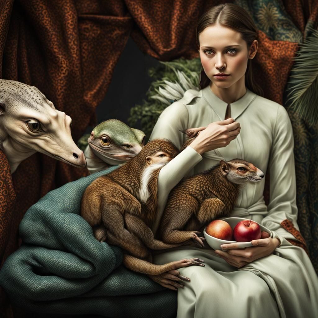 Surreal Restaurant Scene with Exotic Aliens Celebration