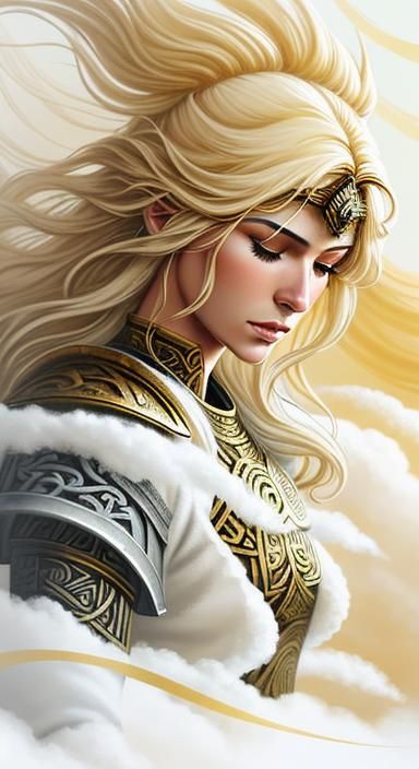 Valkyr Sturmwind in a Windswept Norse Fantasy Art
