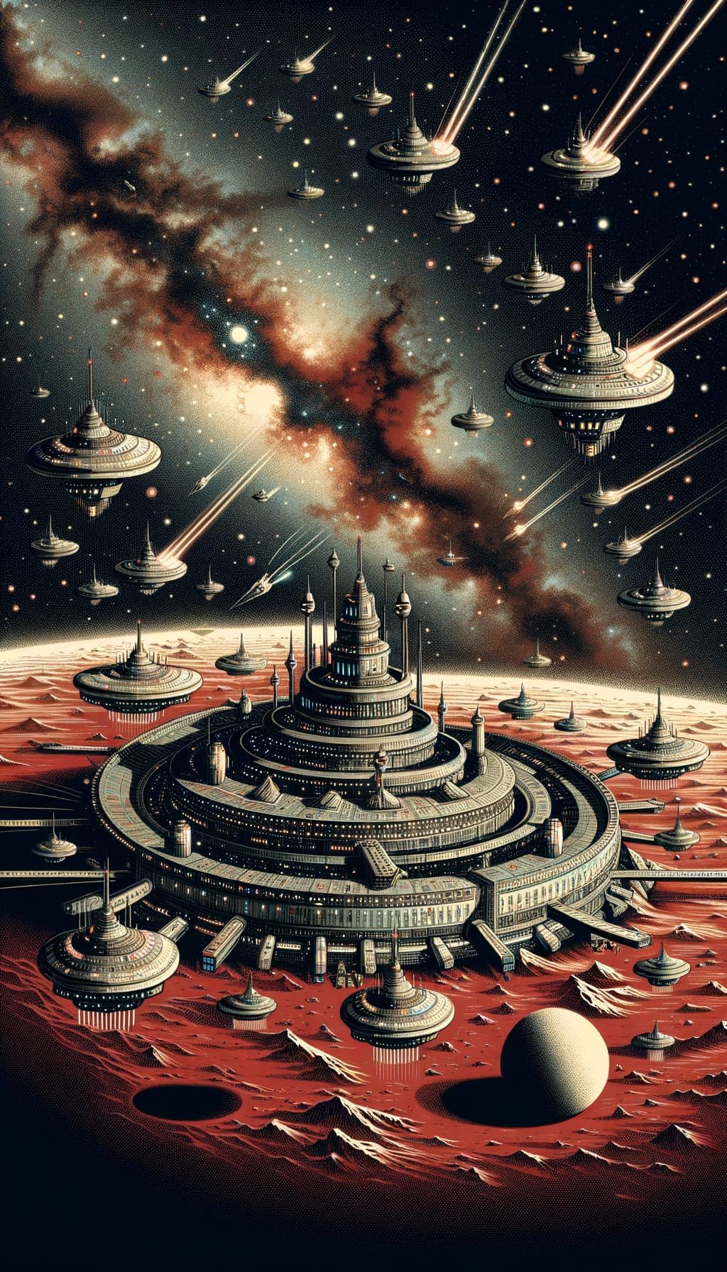 Ancient Space Station Orbiting Red Planet