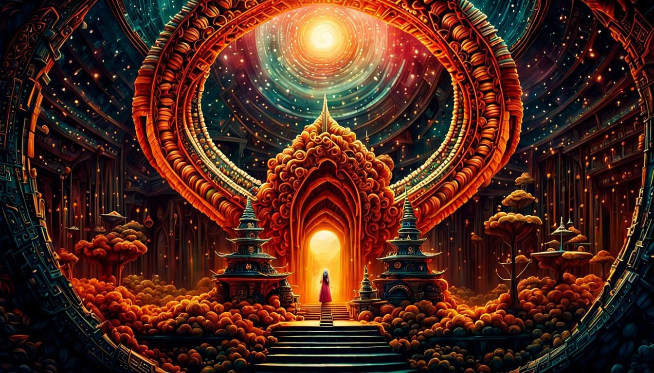 Vision of Love, Wisdom and Happiness: Surreal Digital Art