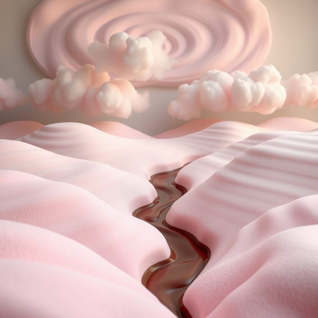 Marshmallow Hills & Chocolate River Landscape