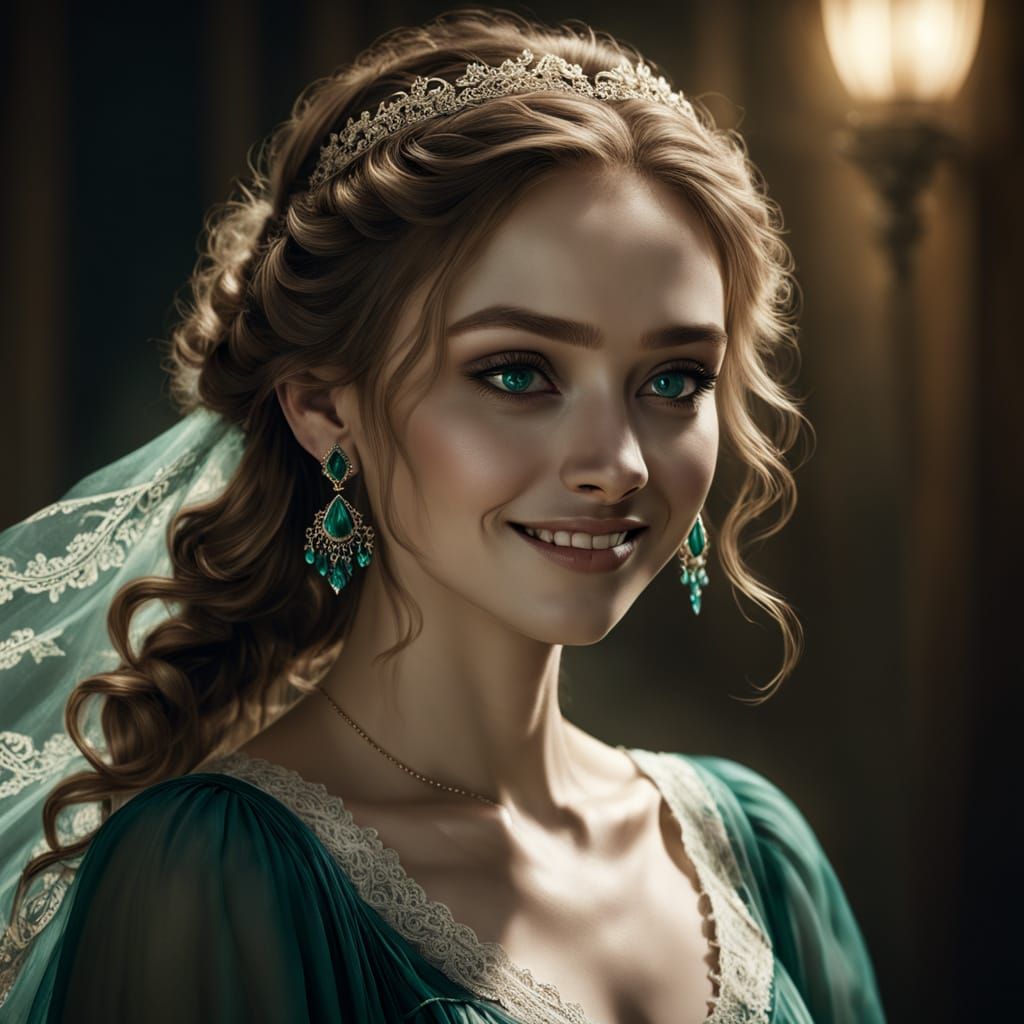 Ethereal Fantasy Portrait in Warm Color Palette