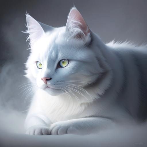 Ethereal Ghost Cat in Motion