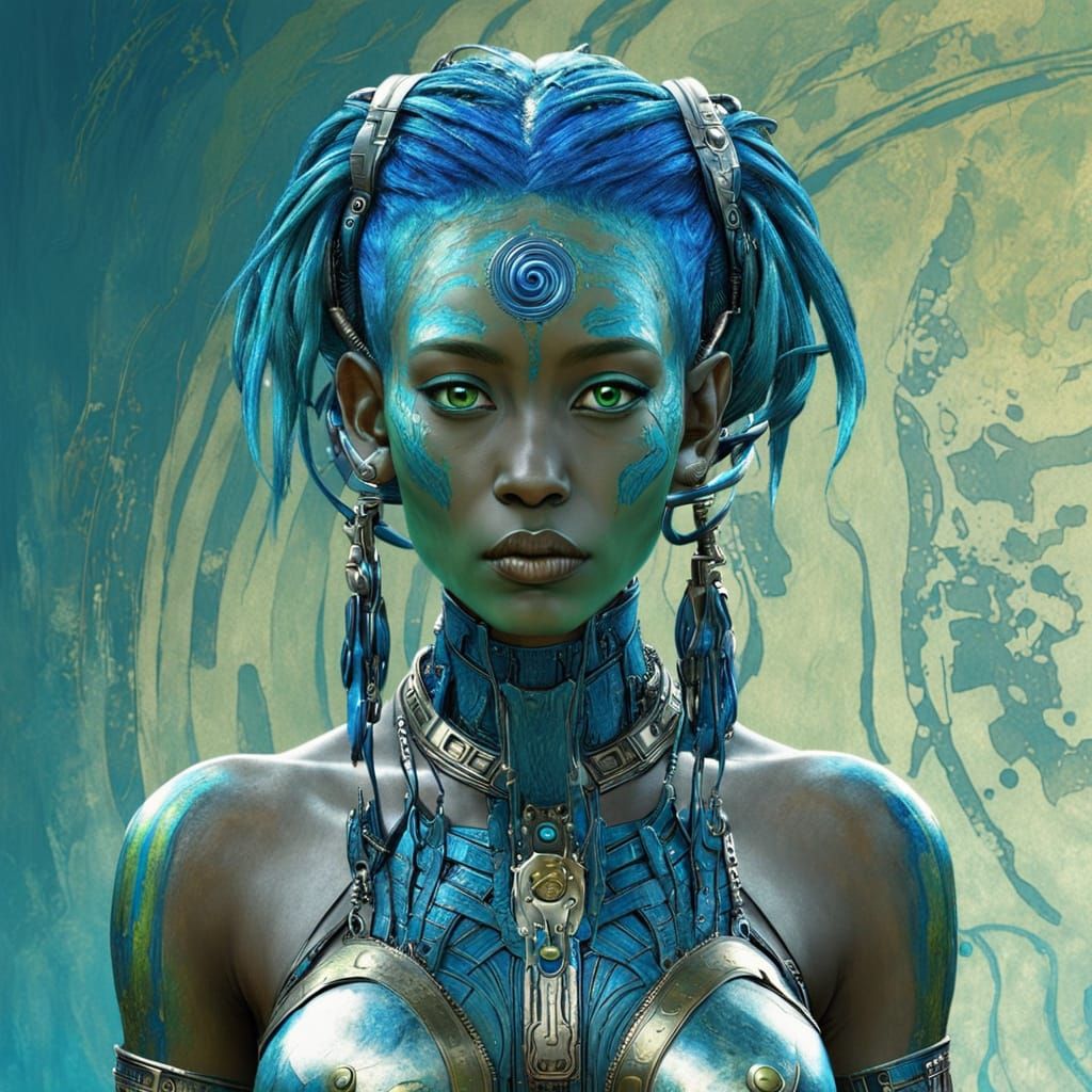 Enslaved Android in Sci-Fi Style