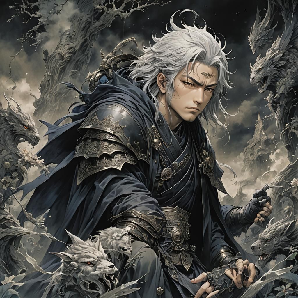 Fantasy Character Portrait in Surreal Style