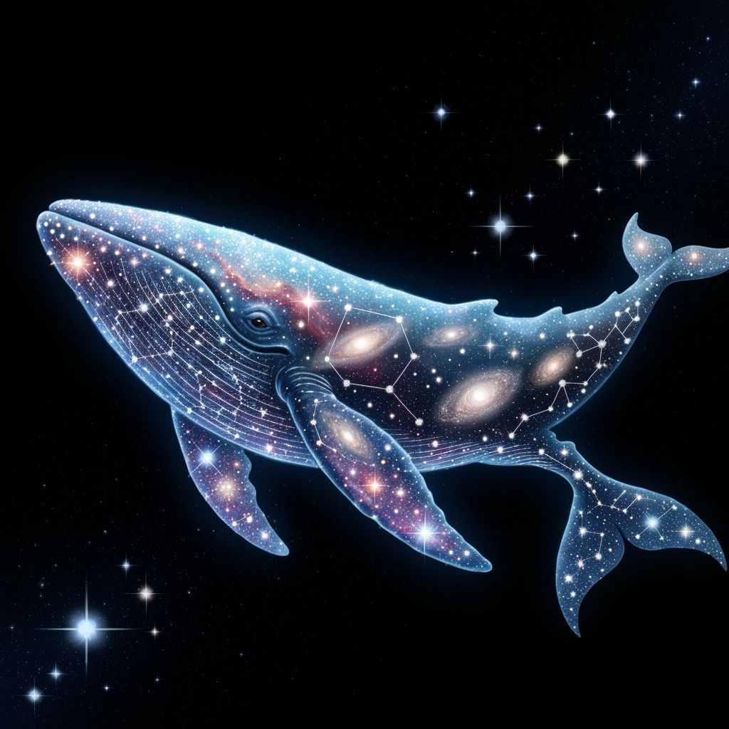 Celestial Whale Gliding Through Deep Space