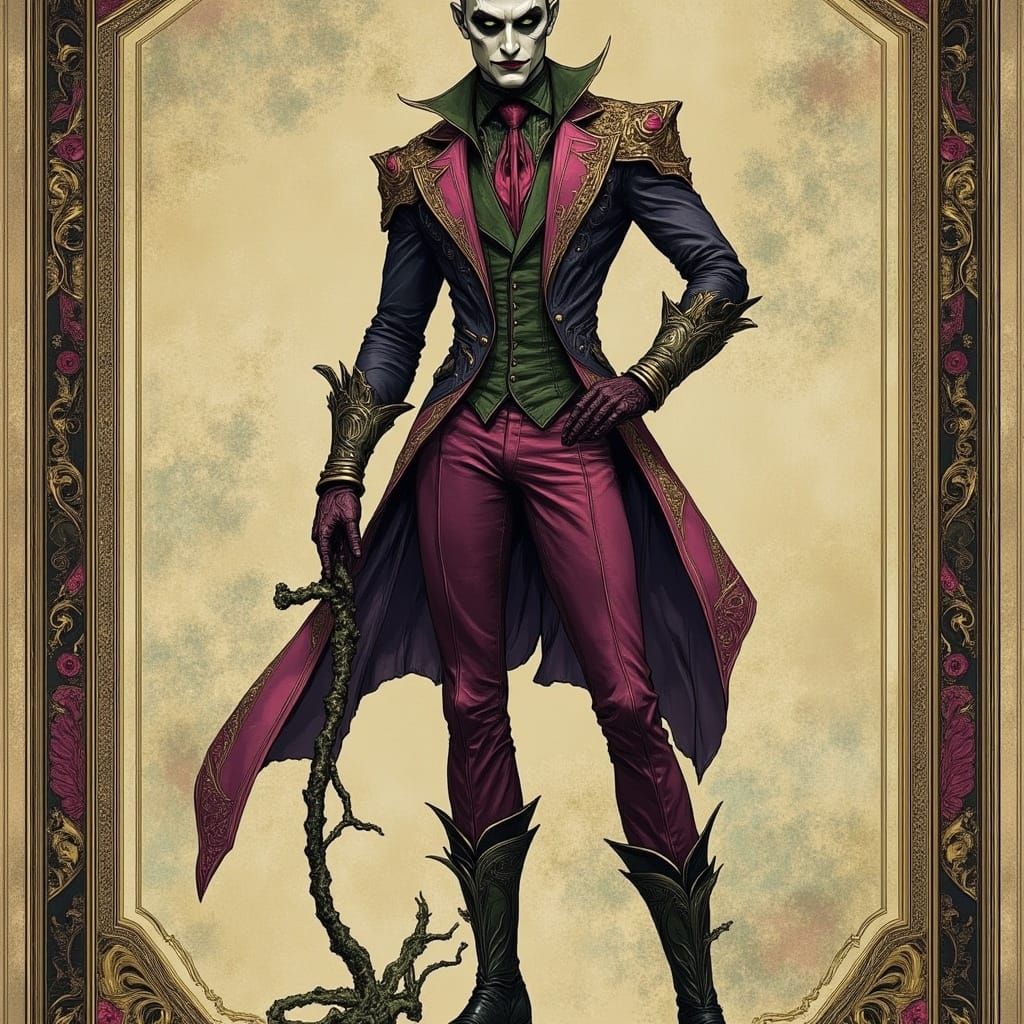 Steampunk Joker in Dark Magic Aesthetic