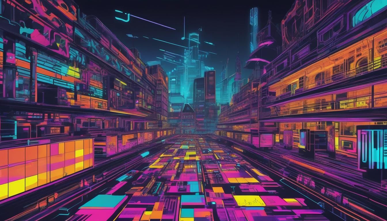 Cyberpunk Glasgow Cityscape at Night