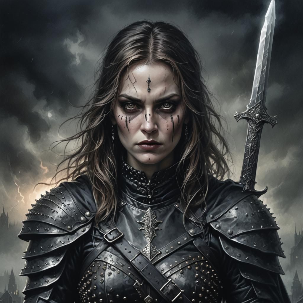 Dark Fantasy Warrior with Poisoned Dagger