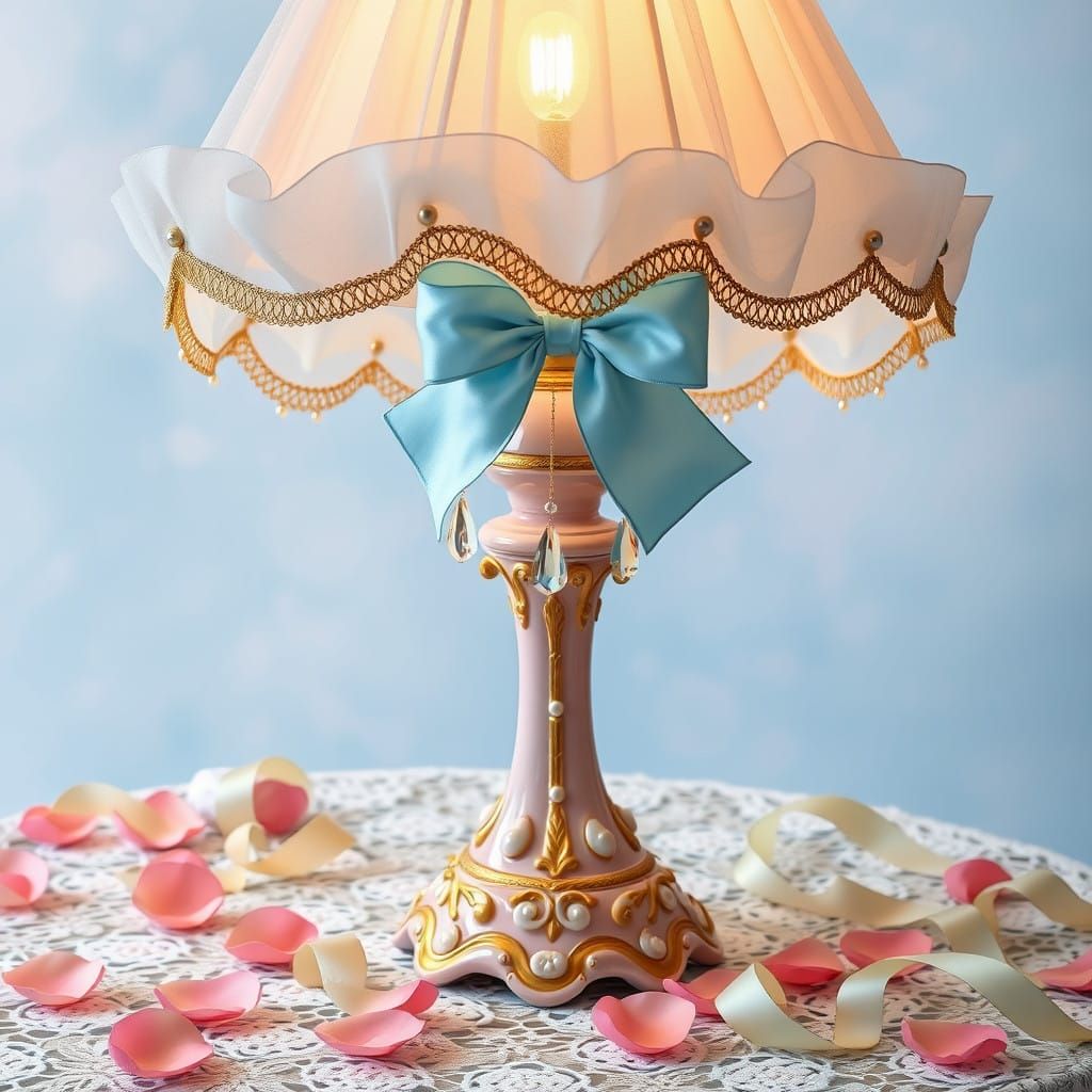 Whimsical Rococo-Style Table Lamp