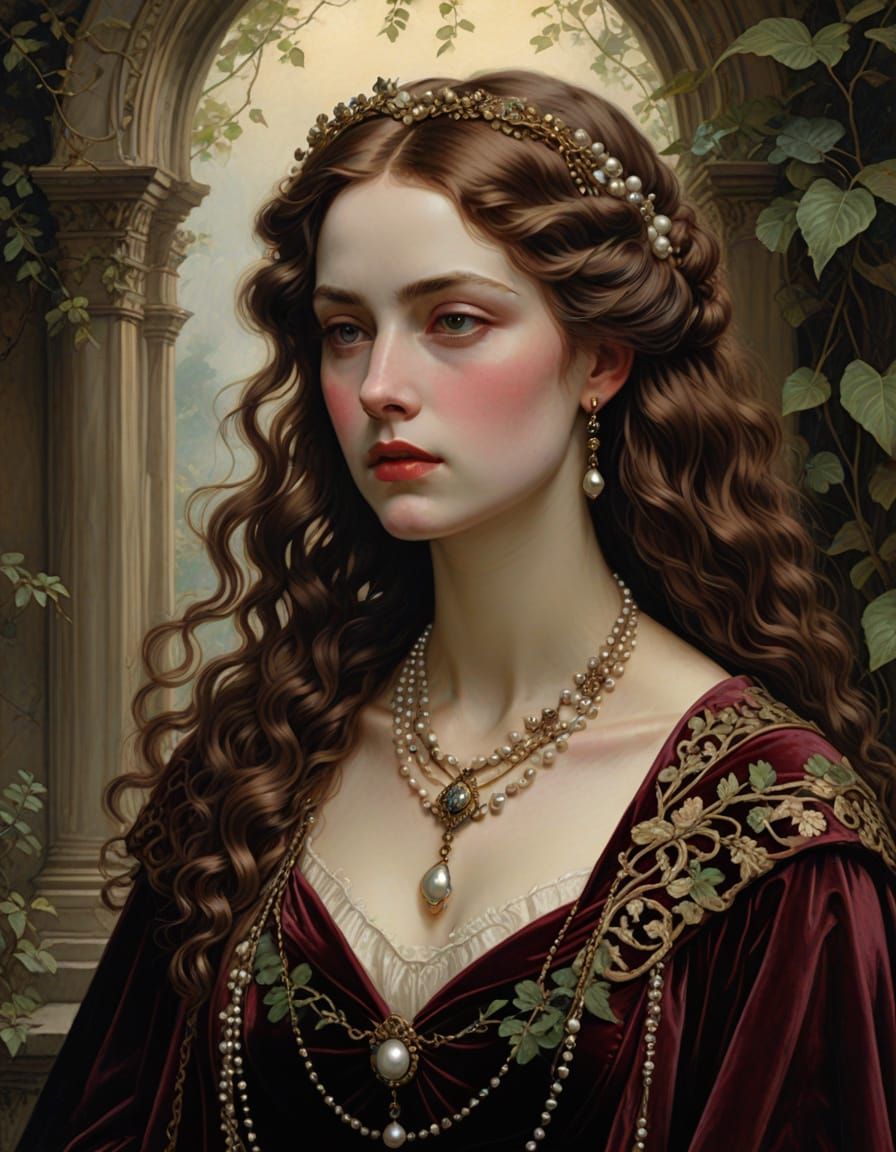 Victorian Lady in Opulent Elegance