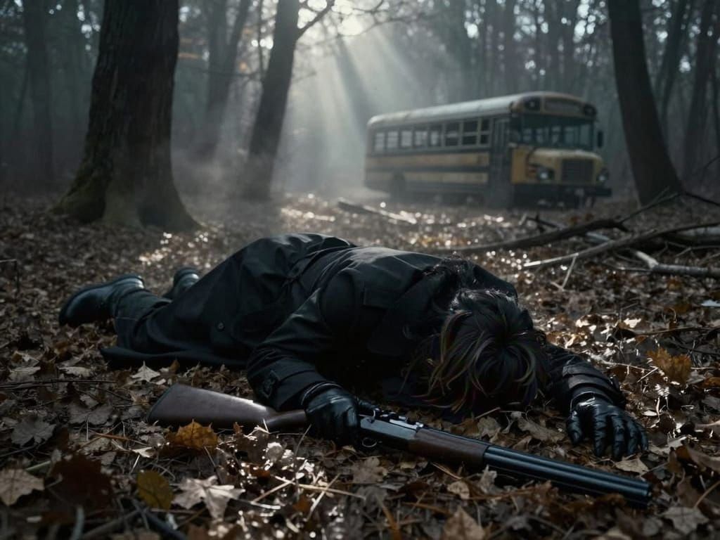 AI Art: Messy Wild Black Hair Portrait