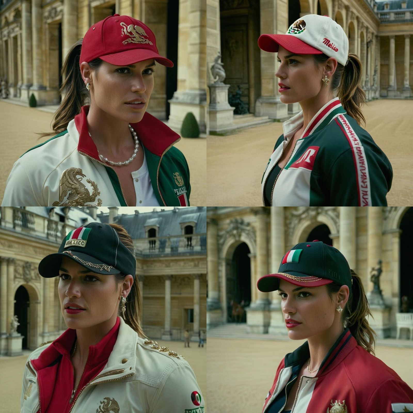 Woman in Team Mexico Jacket at Versailles: Cinematic Film St...