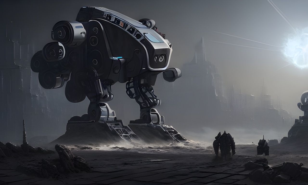 Robotic Ion Cannon Digital Art in 8k Resolution