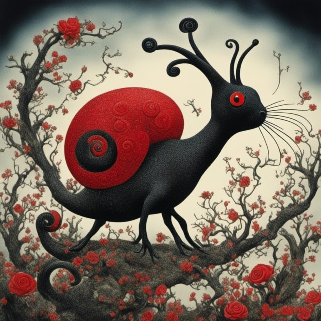 Abstract Organic Shapes with Funky Geometric Design