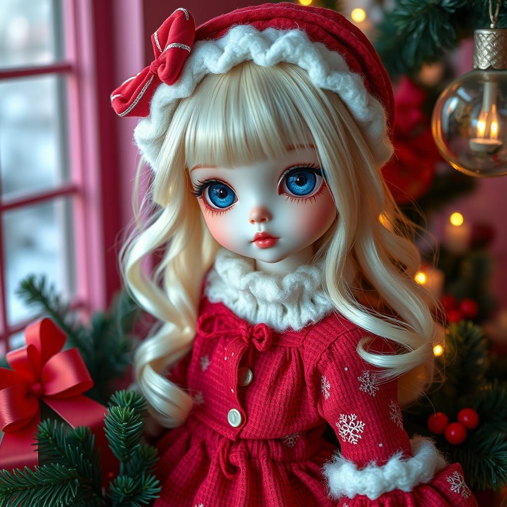 Surreal Chibi Kawaii Fairytale Doll in Ultra Detailed Pastel...