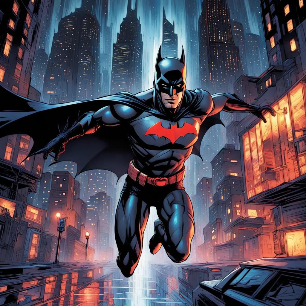 Batman Beyond Soars Through Gotham's Neon Night