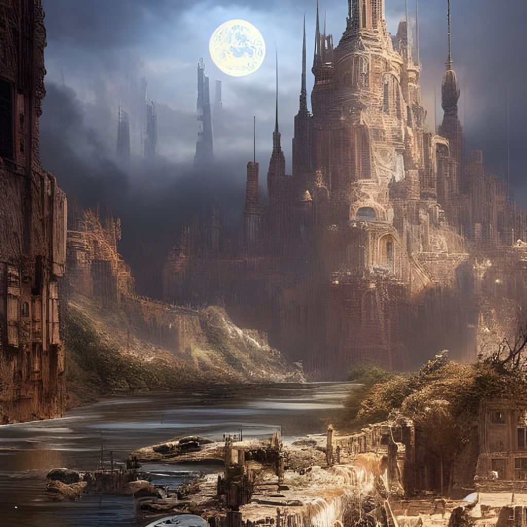 Post-Apocalyptic Girl in Atmospheric Digital Painting