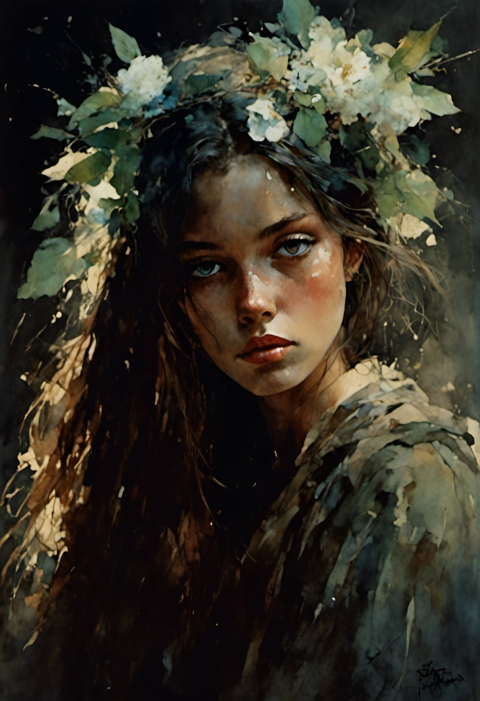 Watercolor - Prisha, Sinharaja Rainforest, Sri Lanka