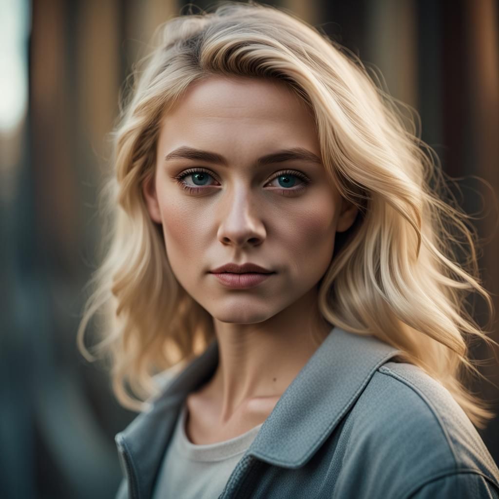 Detailed Portrait of a Young Woman, Cinematic Style