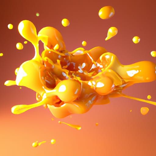 Honeycomb Bomb with Honey Splash in Colorsplash Style