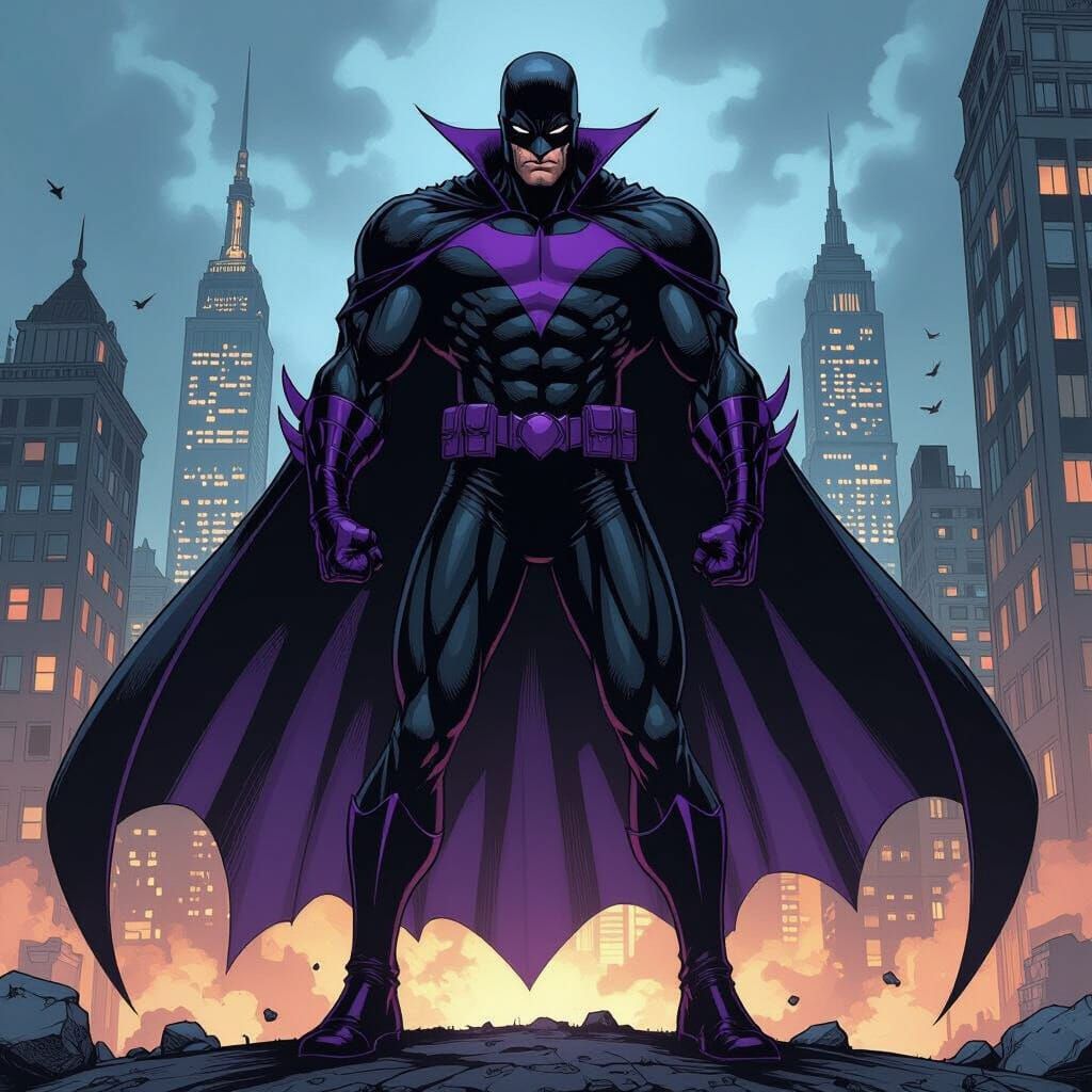 Powerful Supervillain in Comic Book Style