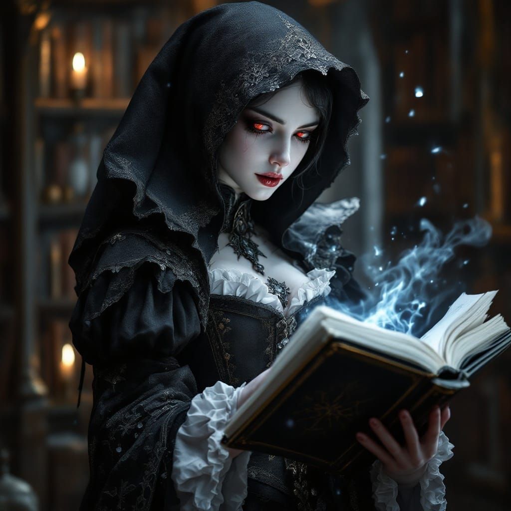 Tudor Vampire Queen in Midnight Splendor