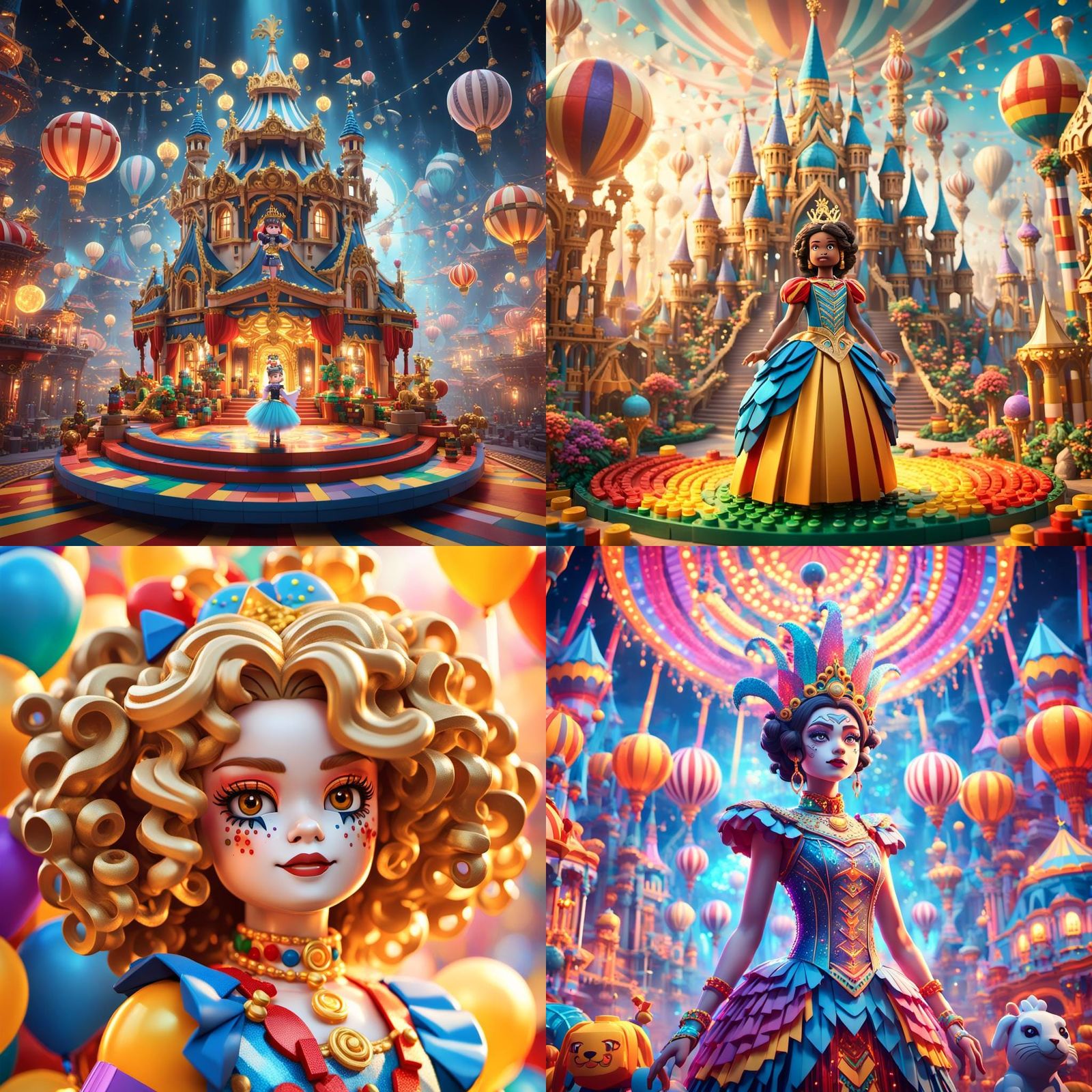 Lego Circus Princess: Detailed Matte Anime Art