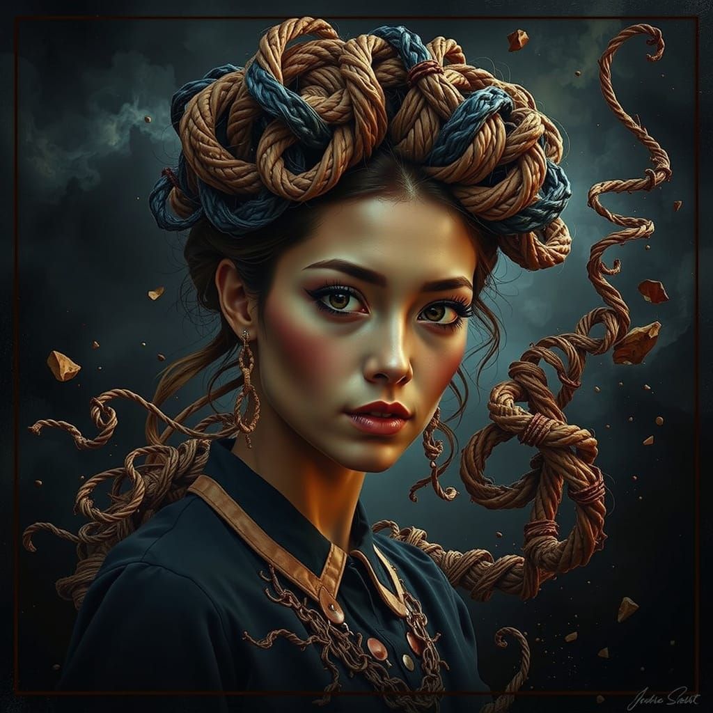 Abstract Swirling Shapes and Warped Forms