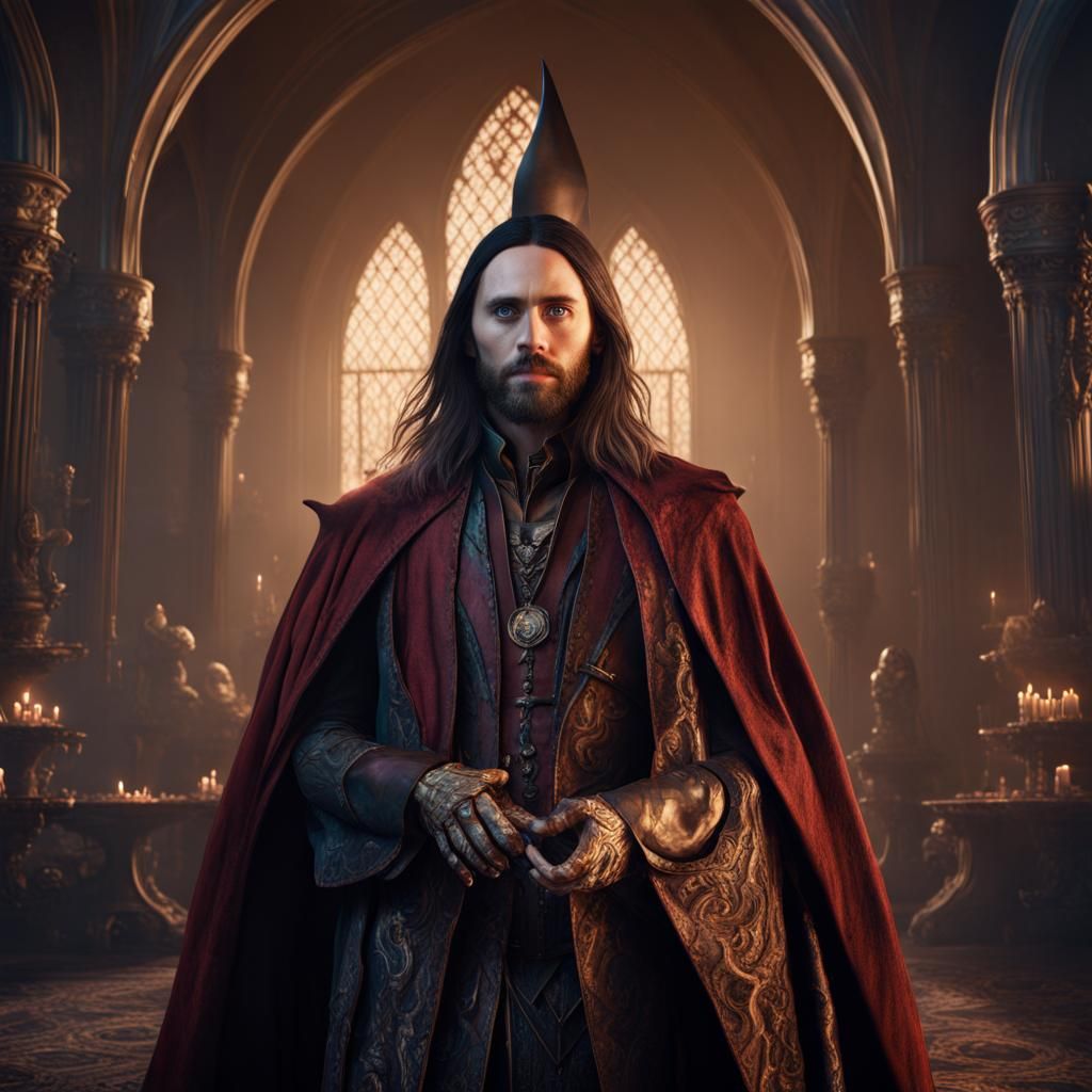 Jared Leto as Wizard: Detailed Fantasy Art