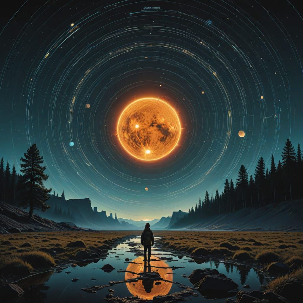 Surreal Cosmic Odyssey in Hyper-Realistic Style