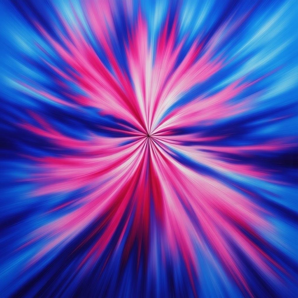 Vibrant Blue and Pink Dance