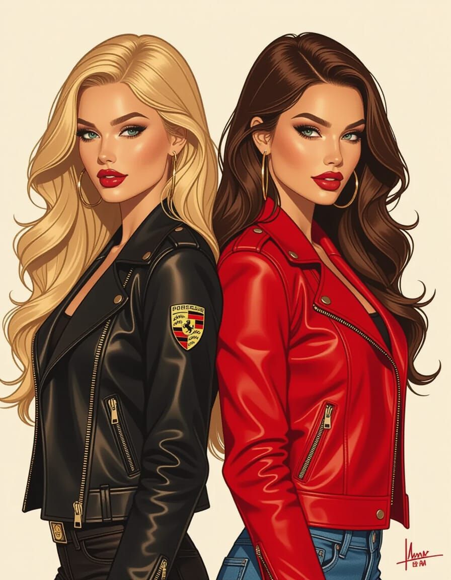 Glamorous Women in High-Fashion Comic Art