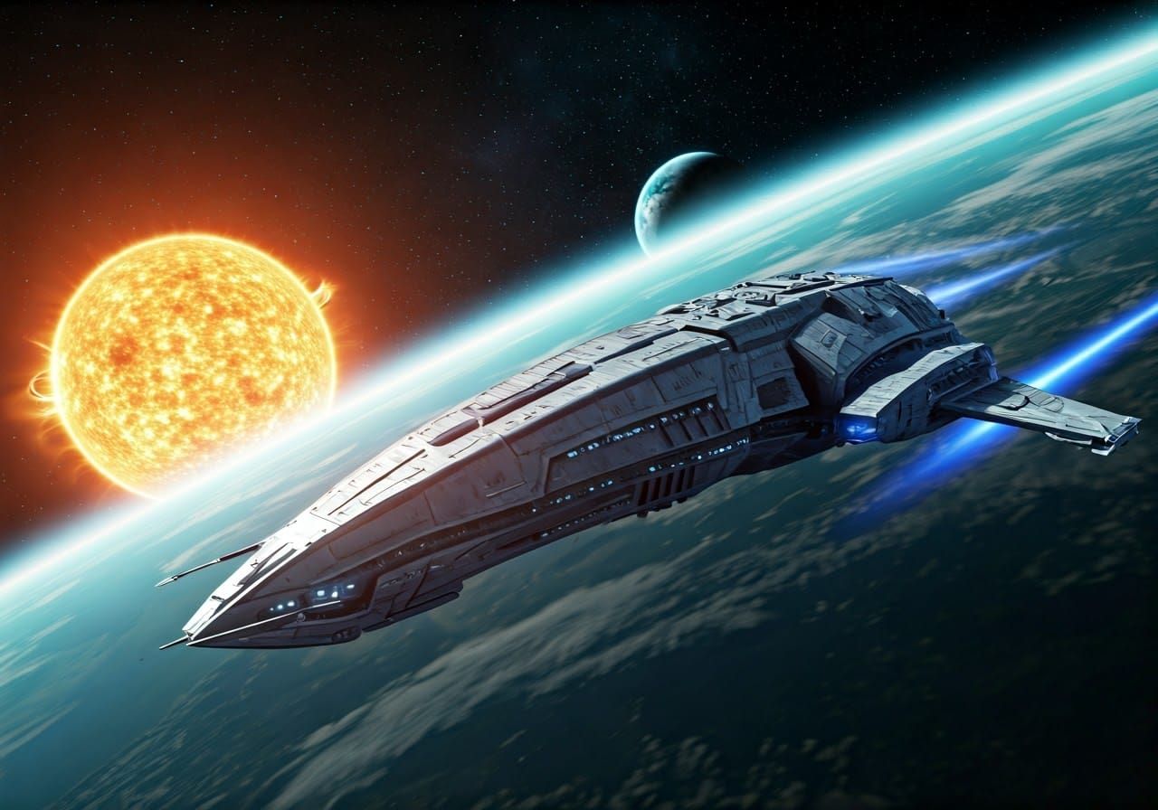 Epic Space Odyssey in Unreal Engine 5 Style