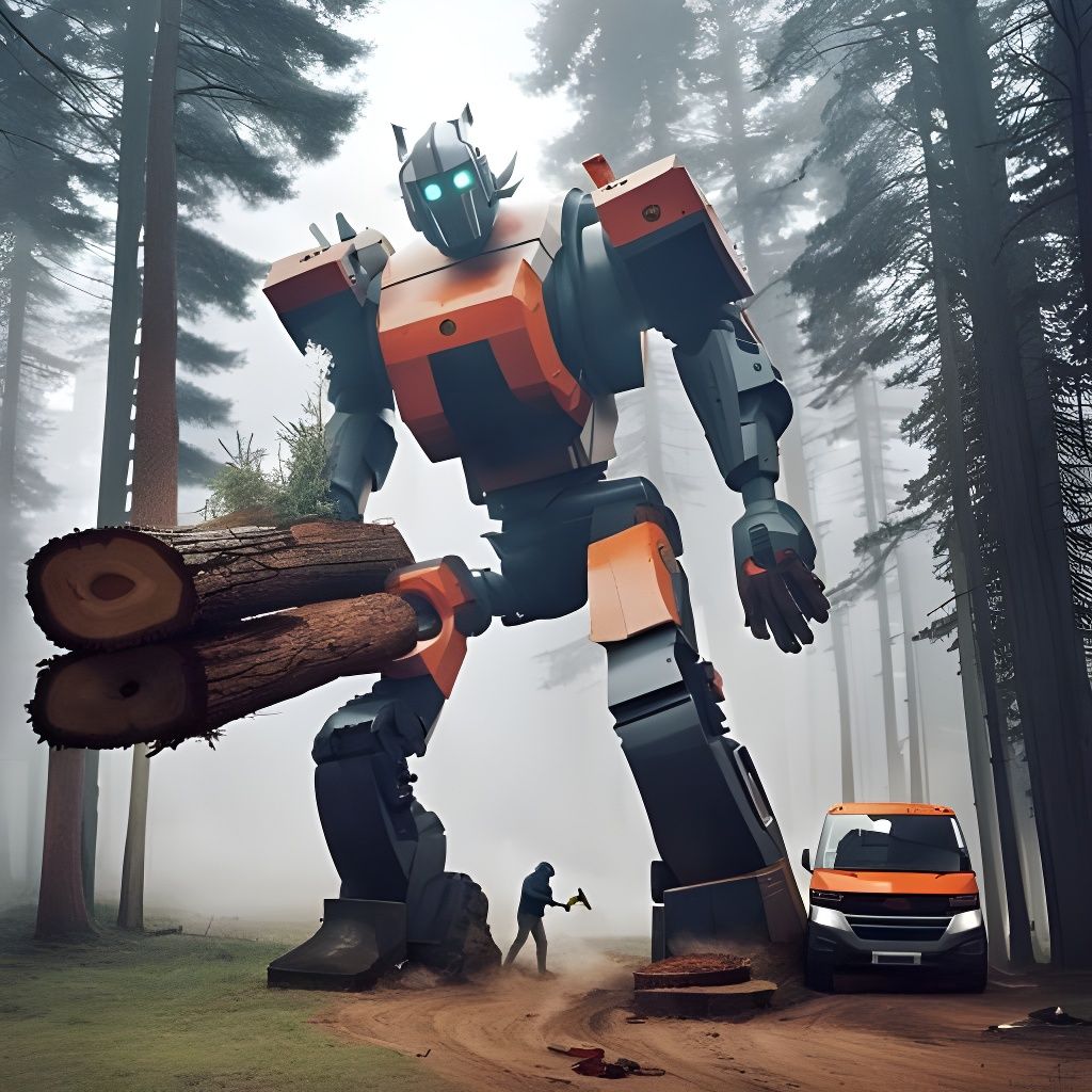 Futuristic Tree Robot: Merging Nature and Technology