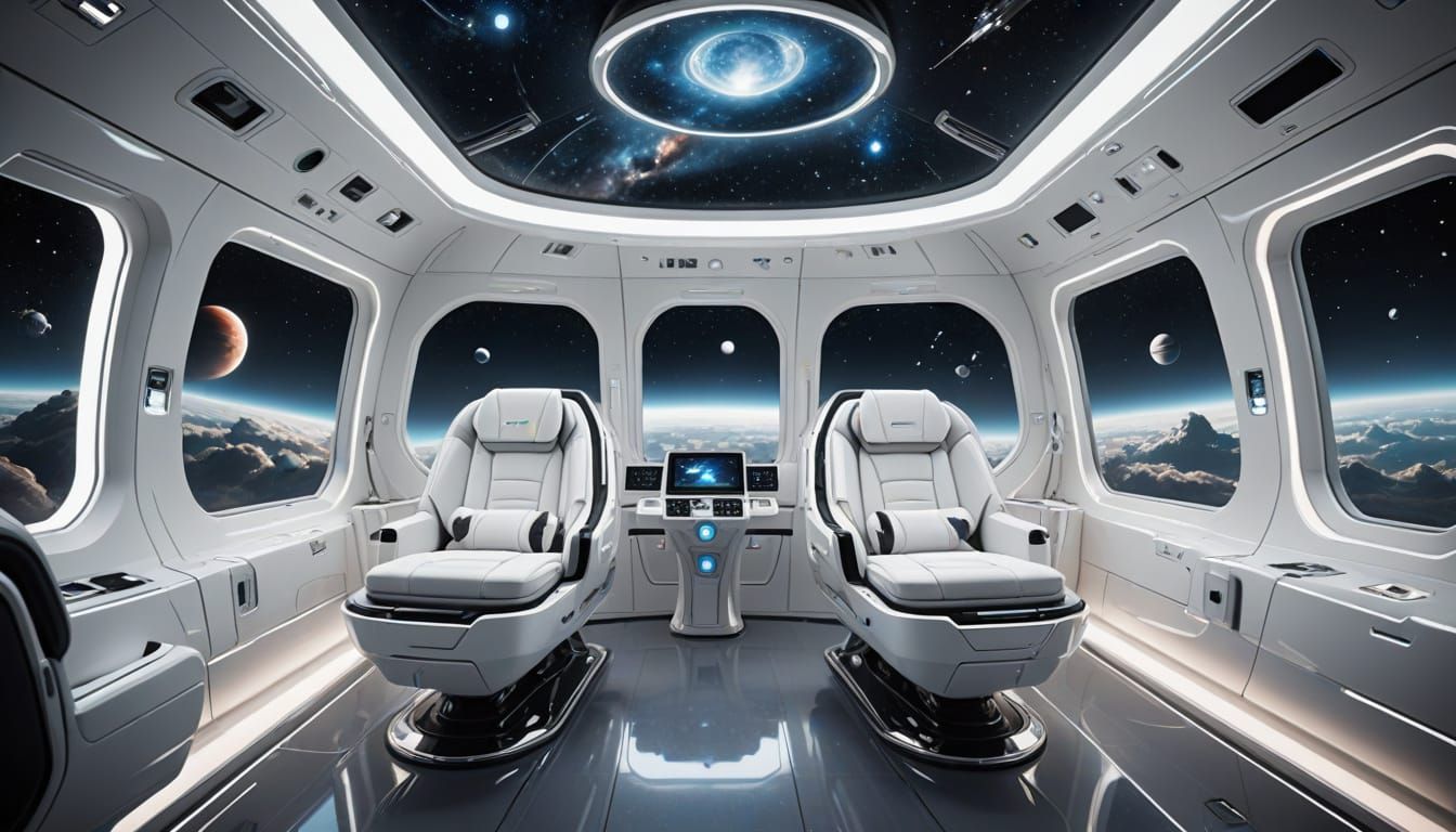 Newborn in Spacecraft Under Soft Light