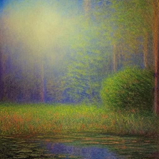 Mandrake in Forest: Impressionist Dreamscape